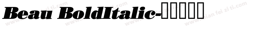 Beau BoldItalic字体转换